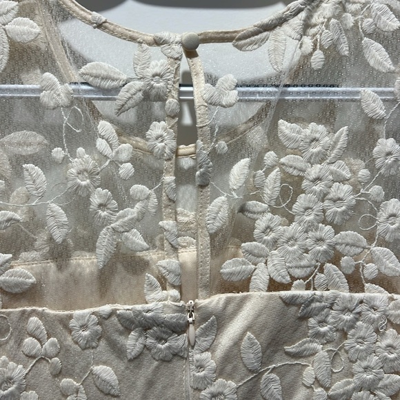 NWT Kensie ivory dress. Size 8. Lace embroidered Overlay, feminine, and soft. - Picture 8 of 8